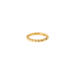 Anello granelli in oro giallo 18K.