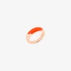 DAC3009 RONDE RORAG 010 Dodo rondelle ring rose gold plated silver red enamel