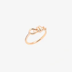 Anello nodo in oro rosa 9K con diamante
