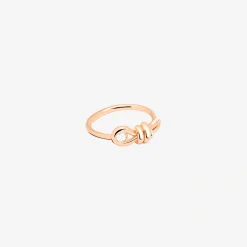 Alternative view of Anello nodo in oro rosa 9K con diamante