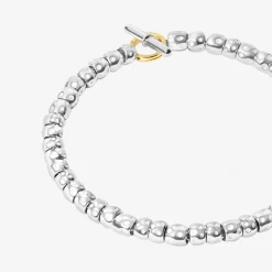 Alternative view of Bracciale granelli in argento 925