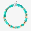DBC2004 RONDE VERAG 010 Dodo rondelle bracelet 18k rose gold plates silver recycled plastic green