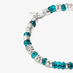 Alternative view of Bracciale rondelle in argento 925 e plastica riciclata