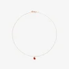 DCB9001 LADYX ERO9R 010 Dodo mini ladybird necklace 9k white gold 9k rose gold red enamel