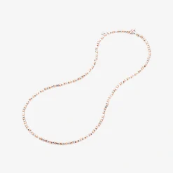 Alternative view of Collana mini granelli in argento 925 e oro rosa 9K