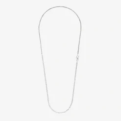 Collana nodo in argento 925 con chiusura moschettone nodo.