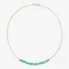 DCC2008 RONDE VERAG 010 Dodo rondelle necklace 18k rose gold plated silver rondelle 18k rose gold plated silver recycled plastic green