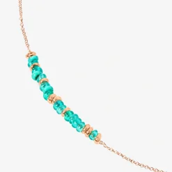 Alternative view of Collana rondelle in argento dorato oro rosa 18K