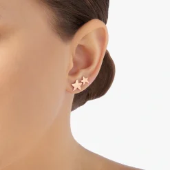 DHB9006 STARX 0009R 110 Dodo star earring 9k rose gold small model half pair