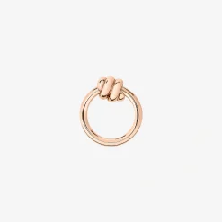 Orecchino cerchio nodo in oro rosa. Mezzo paio.