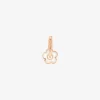 DHC3004 FLOWS EPB9R 010 Dodo flower stud earring rose gold mother of pearl enamel