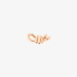 Orecchino stud nodo in oro rosa 9K. Mezzo paio.