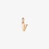 DMB2025 LETVL 0009R 010 Dodo letter v charm 9k rose gold