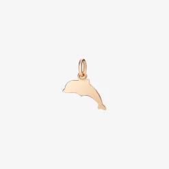 Ciondolo delfino in oro rosa 9K.