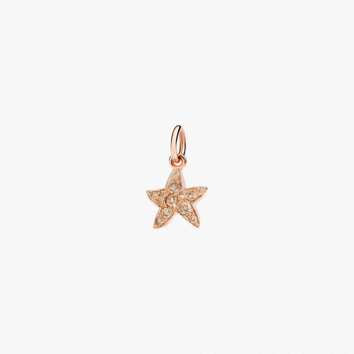 Ciondolo stellina in oro rosa con diamanti. 1 Ciondolo stellina in oro rosa con diamanti.