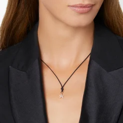 Ciondolo stellina in oro rosa con diamanti. 7 DMB5003 STARS DBR9R 110 Dodo precious star charm 9k rose gold brown diamonds