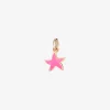 Ciondolo stellina in oro rosa e smalto rosa fluo. 10 DMB6002 STARS RSF9R 010 Dodo star charm 9k rose gold pink enamel