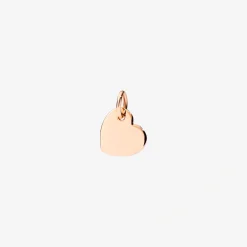 Ciondolo cuore in oro rosa 9K. Modello grande.