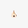 DMB7037 HEARL DBK9R 010 Dodo precious heart charm 9k rose gold treated black diamonds