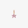 Ciondolo stellina in oro rosa con spinelli rossi. 9 DMB8003 STARS 0SP9R 010 Dodo precious star charm 9k rose gold red spinels