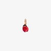 DMB9009 LADYS ERO9R 010 Dodo ladybird charm 9k rose gold red enamel