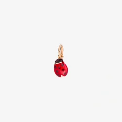 Ciondolo coccinella in oro rosa 9K