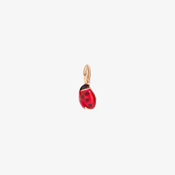Alternative view of Ciondolo coccinella in oro rosa 9K