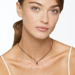 DMB9026 FLOWS ERO9R 100 Dodo cherry blossom charm 9k rose gold pink enamel