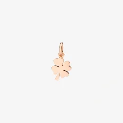 Ciondolo quadrifoglio in oro rosa 9K