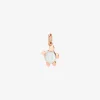 DMC0027 TURTL EPA9R 010 Dodo turtle charm 9k rose gold pearly enamel