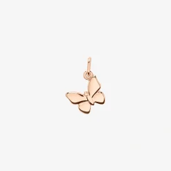 Ciondolo farfalla in oro rosa 9K.
