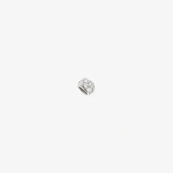 Componente rondelle in oro bianco 18K rodiato con 15 diamanti bianchi (ct 0.21).