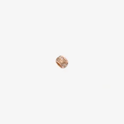 Componente rondelle in oro rosa 9K con 15 diamanti brown (ct 0.22).